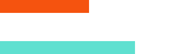 CUTV three-colour motif - orange, cyan, white